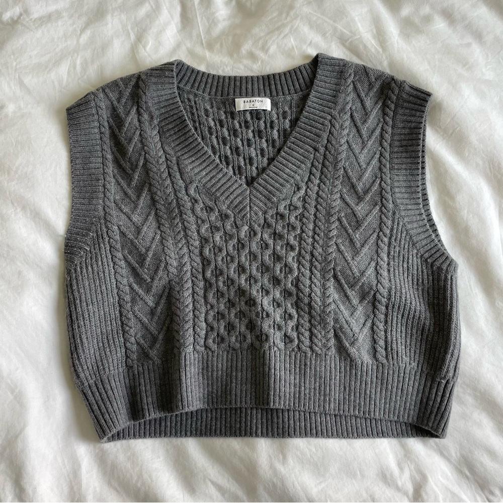 Aritzia | Babaton Emporia Merino Wool Grey Sweater Vest